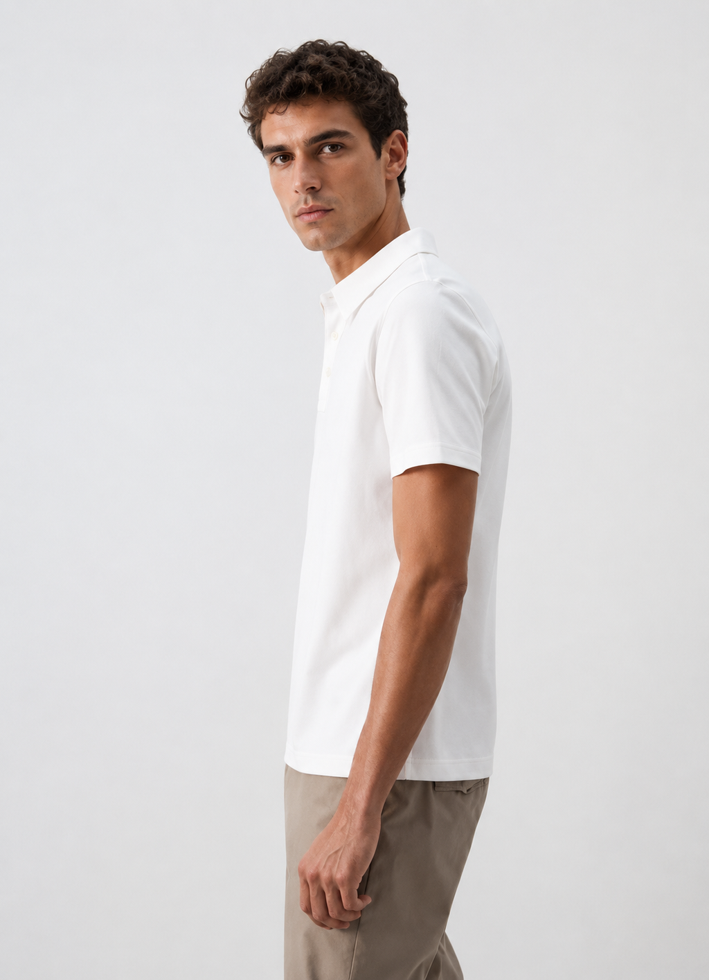 polo de piqué de corte ajustado