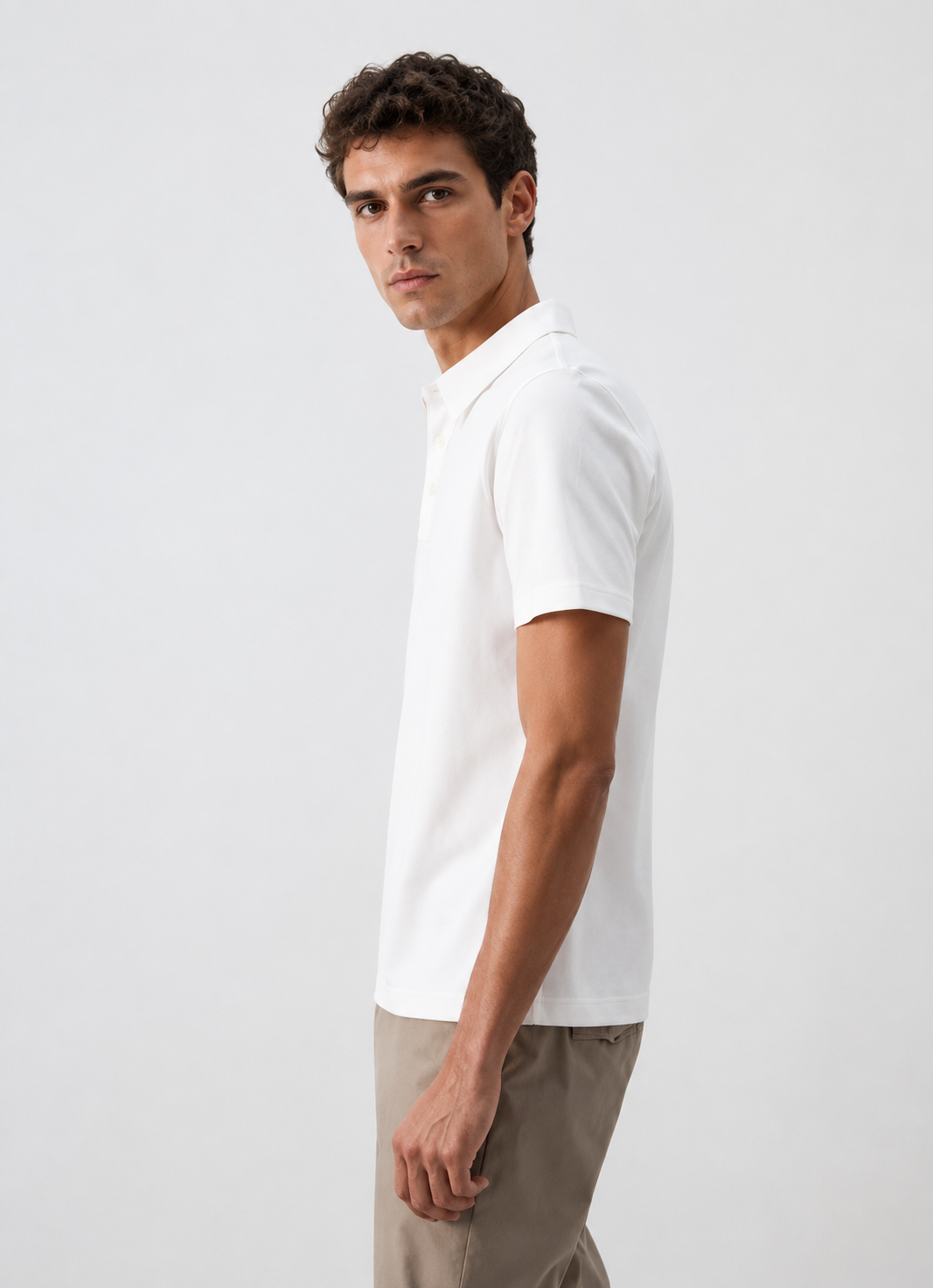 polo de piqué de corte ajustado
