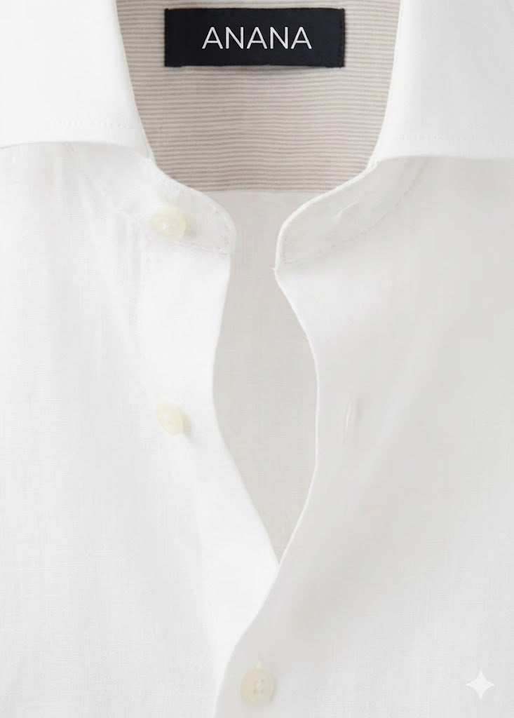 Camisa ajustada 100% lino
