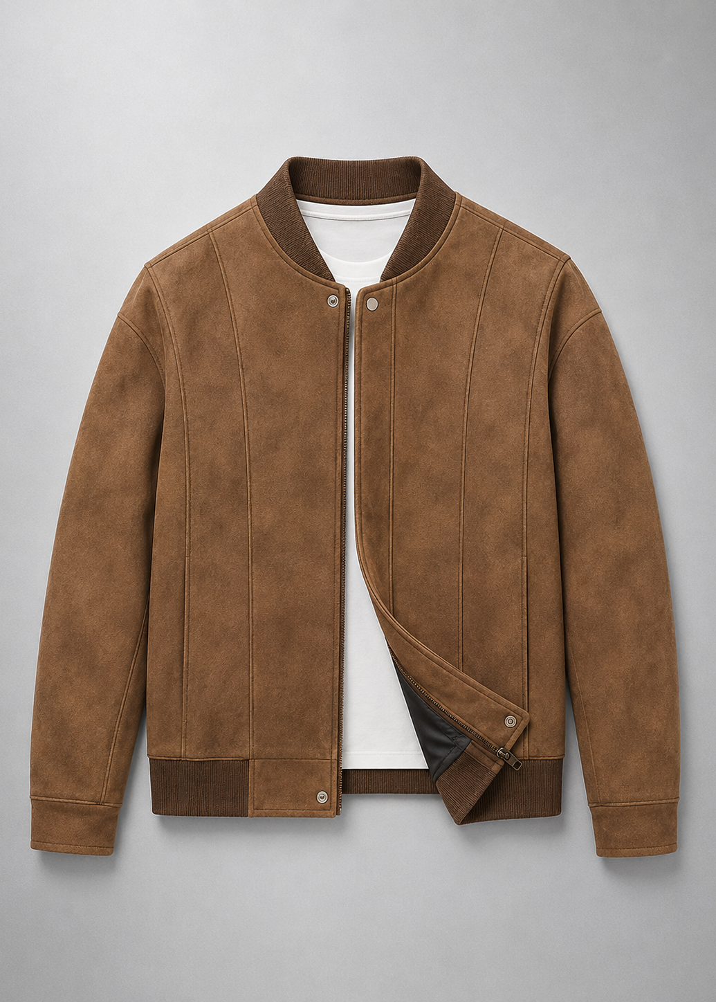 Chaqueta Cortavientos de Gamuza para Hombre, Estilo Urbano y Ejecutivo