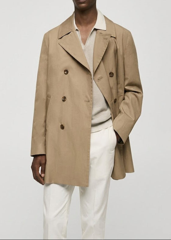 Abrigo de Hombre de Talla Grande, Estilo Lujoso, Estilo Urbano