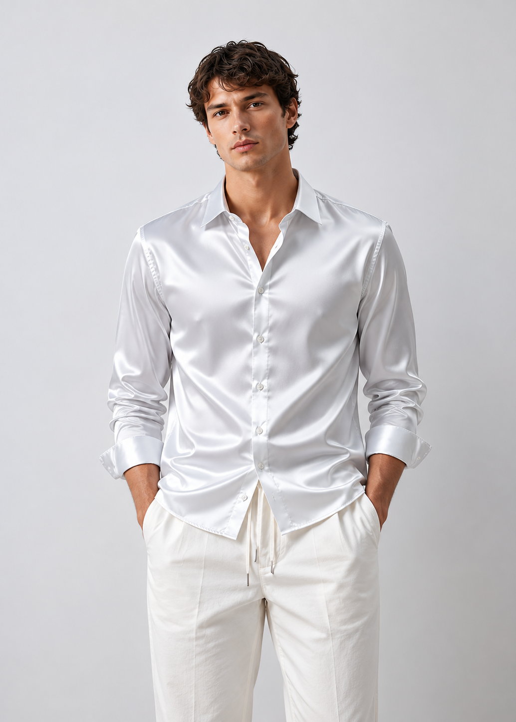 Camisa Satén Alta Gama | Elegancia Técnica y Confort Premium