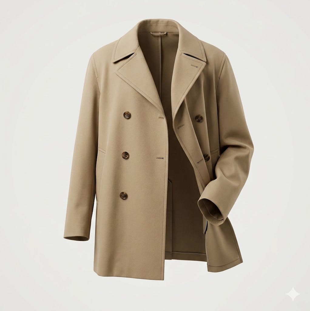 Abrigo de Hombre de Talla Grande, Estilo Lujoso, Estilo Urbano