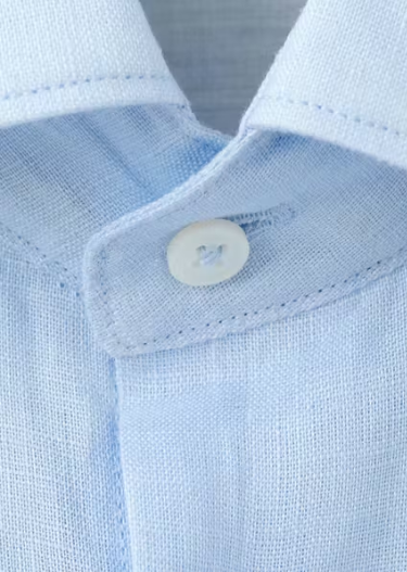 Camisa ajustada 100% lino