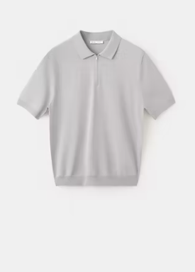 Polo de punto con cremallera