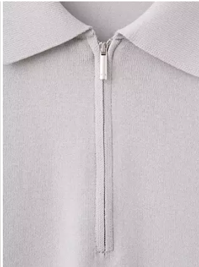 Polo de punto con cremallera