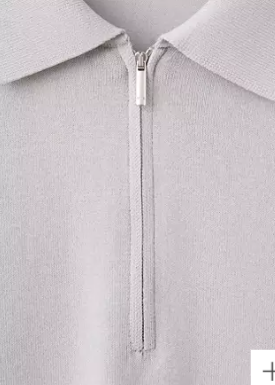 Polo de punto con cremallera