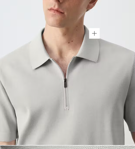 Polo elástico con cremallera para mayor comodidad