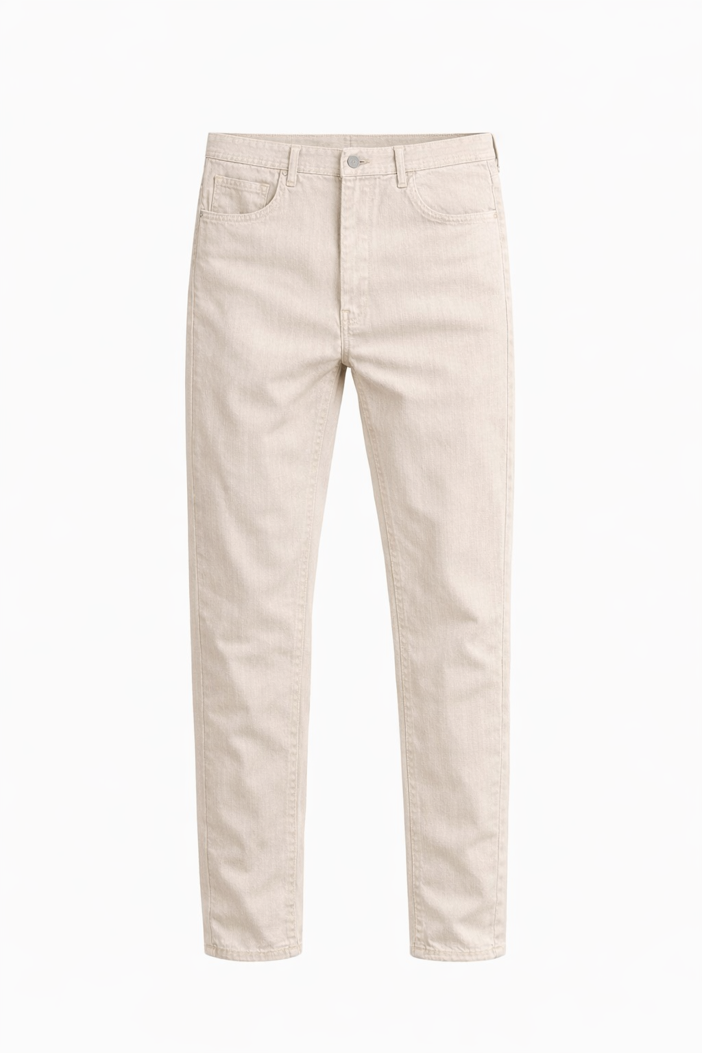 Conjunto Polo Pima Blanco + Jean Stretch Beige