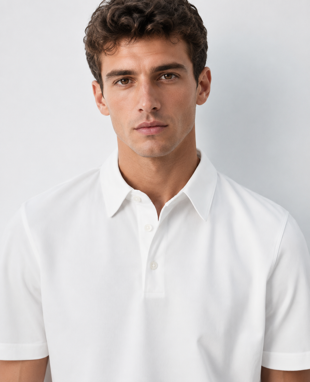 polo de piqué de corte ajustado