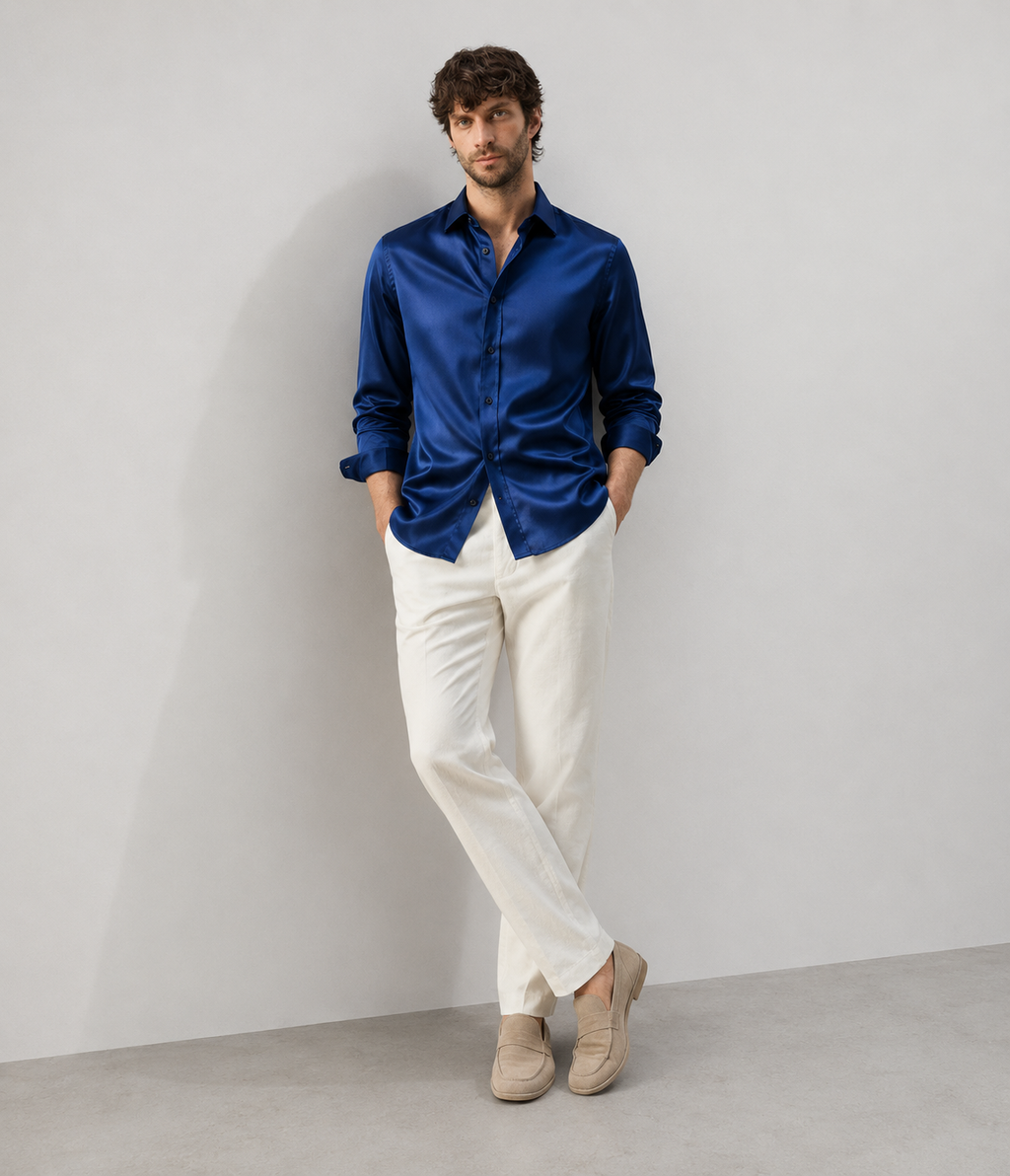 Camisa Satén Alta Gama | Elegancia Técnica y Confort Premium