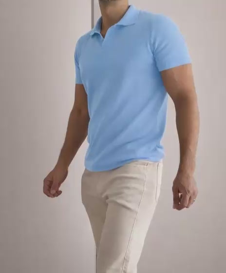Polo de Algodón Stretch Fresco + Jean Corte Clásico Stretch | Casa Prime